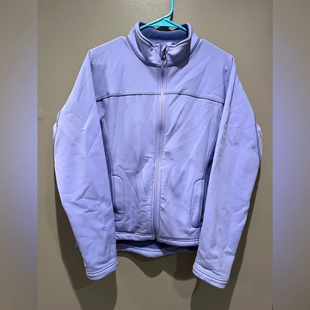 L.L. Bean Light Purple Full Zip Fleece Lined Weather Resistant Jacket Coat Fall - Picture 3 of 8